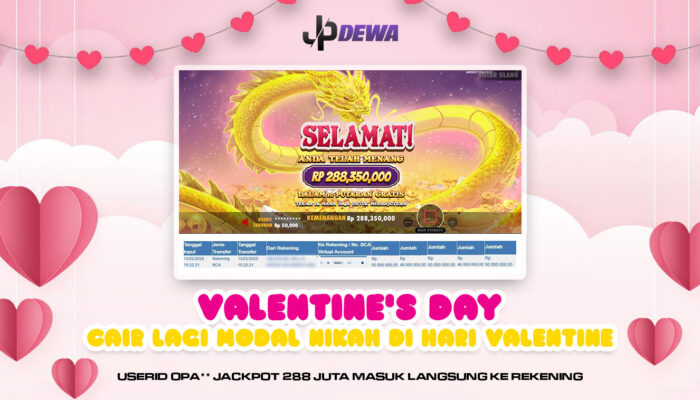 Hari Valentine Jadi Berkah! Modal Nikah Cair Lagi Berkat Jackpot 288 Juta