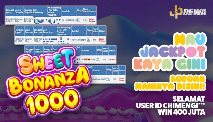 Sugar Rush 1000 Gacor! Member JPDEWA Win Ratusan Juta