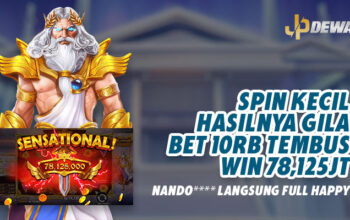 SPIN KECIL HASILNYA GILA! NANDO**** TEMBUS WIN 78,125 JUTA DI JPDEWA!